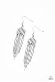 Radically Retro - Silver Paparazzi Earrings