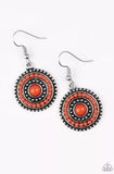 Rainbow Riviera - Orange Paparazzi Earrings