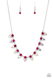 Razor Sharp Refinement - Pink / Iridescent Paparazzi Necklace Set