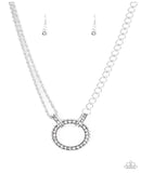 Razzle Dazzle White - Silver Bling Paparazzi Necklace