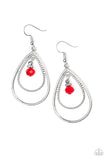 Reign On My Parade - Red Paparazzi Earrings