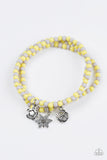 Rooftop Gardens - Yellow Paparazzi Bracelet