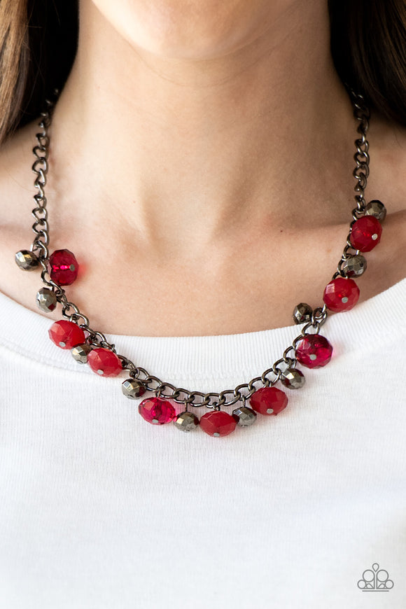 Runway Rebel - Red Paparazzi Necklace