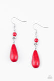 Sandstone Sunflowers - Red Paparazzi Earrings