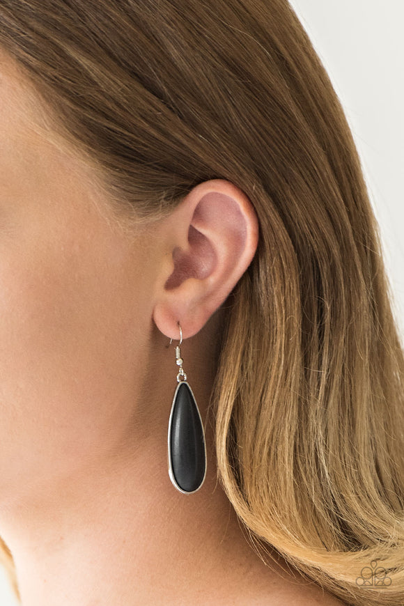 Santa Fe Skies - Black Paparazzi Earrings