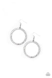 Spark Their Attention - White Bling Paparazzi Earrings