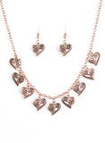 Speaking From The Heart - Copper Paparazzi Necklace