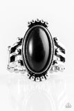 Stone Arches - Black Paparazzi Ring