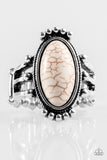 Stone Arches - White Paparazzi Ring