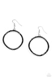 Stoppin' Traffic -  Black Paparazzi Earrings