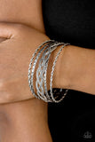 Straight Street - Silver Paparazzi Bracelet