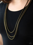 Street Sweep - Brass Paparazzi Necklace