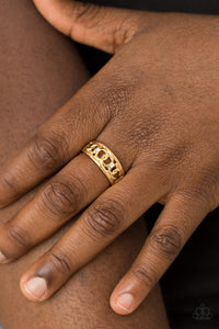 Street Cred - Gold Paparazzi Ring