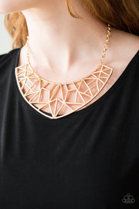 Strike While Haute - Gold Paparazzi Necklace