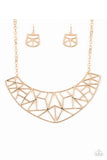 Strike While Haute - Gold Paparazzi Necklace