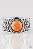 Summer Oasis - Orange Paparazzi Ring