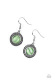 Time To Glow Up - Green Paparazzi Earrings