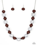 Top Pop - Brown Paparazzi Paparazzi Necklace Set