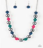 Top Pop Multi - Dark Blue Paparazzi Necklace