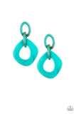 Torrid Tropicana - Blue Acrylic Paparazzi Earrings