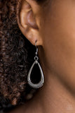 Trending Texture - Black Paparazzi Earrings