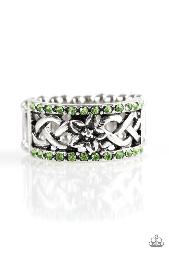 Tropical Springs - Green Paparazzi Ring