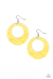 Tropical Trailblazer - Yellow Acrylic Paparazzi Earrings