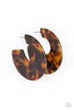 Tropically Torrid - Brown Acrylic Paparazzi Earrings