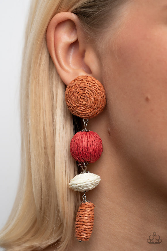 Twine Tango - Multi Paparazzi Earrings