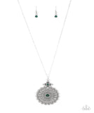 Walk On The Wildflower Side - Green Paparazzi Necklace