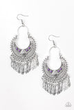 Walk On The Wildside - Purple Paparazzi Earrings