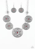 Written In The Star Lilies - Red Paparazzi Necklace