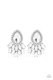 A Breath of Fresh HEIR - White Bling Paparazzi Earrings