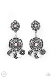 A DREAMCATCHER Come True - Pink Clip-on Paparazzi Earrings