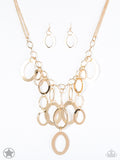 A Golden Spell - Blockbuster - Gold Paparazzi Necklace