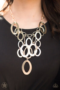 A Golden Spell - Blockbuster - Gold Paparazzi Necklace