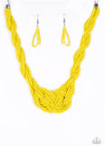 A Standing Ovation - Yellow Seed Bead Paparazzi Necklace