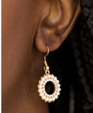 A Proper Lady - Gold Paparazzi Earrings