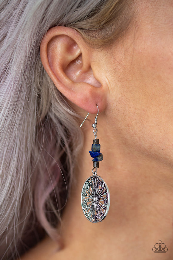 Adobe Dweller - Blue Paparazzi Earrings