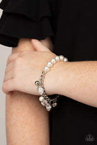 Adorningly Admirable - White Paparazzi Bracelet