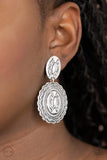 Ageless Artifact - Silver Clip-on Paparazzi Earrings