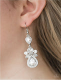 All About Glam - White Bling Paparazzi Earrings