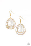 All Rise For Her Majesty - Gold Paparazzi Earrings