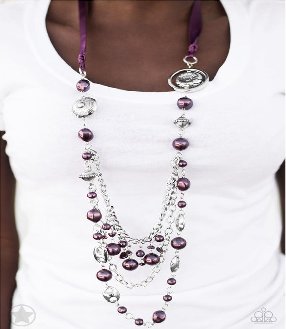 All the Trimmings - Blockbuster - Purple Paparazzi Necklace