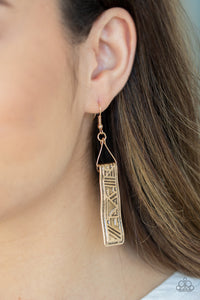 Ancient Artifacts - Gold Paparazzi Earrings