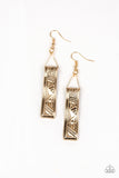 Ancient Artifacts - Gold Paparazzi Earrings