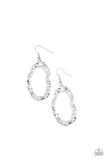 ARTIFACT Checker - Silver Paparazzi Earrings