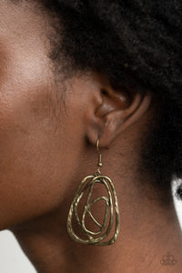 Artisan Relic - Brass Paparazzi Earrings