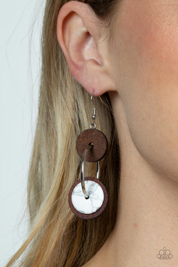 Artisanal Aesthetic - White Paparazzi Earrings