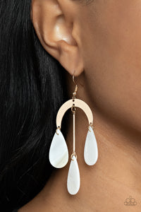 Atlantis Ambience - Gold Paparazzi Earrings